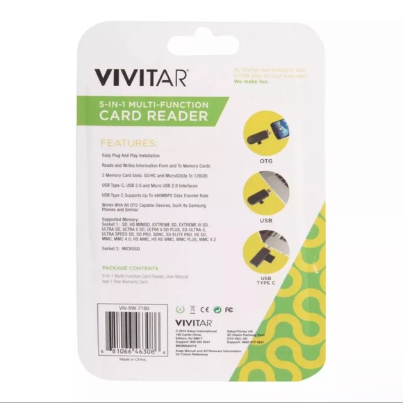 VIVITAR CONNECT IT 5 In 1 Multi Function Reader - Picture 7 of 7